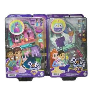 Polly Pocket Bundle - Peacock Garden & Snow‎ Sweet Penguin Compacts - NEW